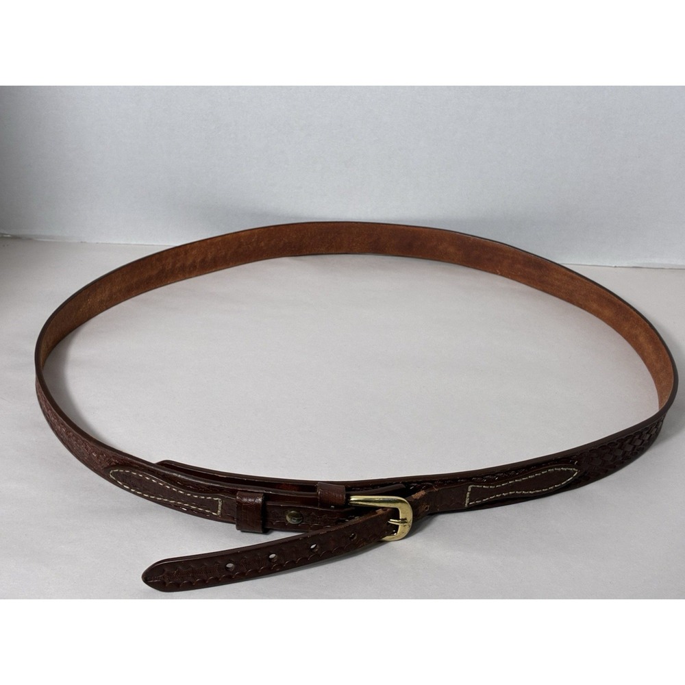 Cabela's Leather Belt Men's 50" Brown Casual Western
